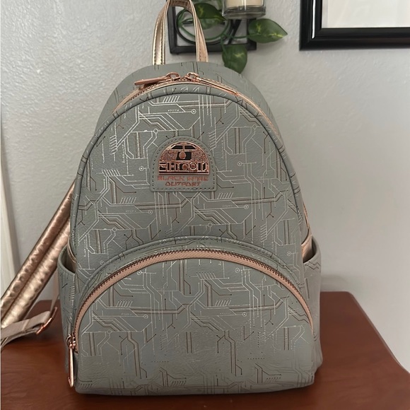 Star Wars Galaxy’s Edge Rose Gold R2-D2 Loungefly - Picture 1 of 6